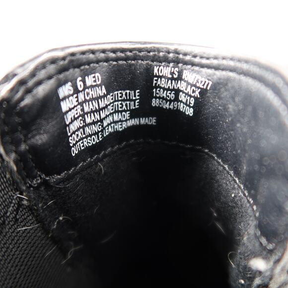 SO Shoes Womens 6 Ankle Booties Chelsea Pull On Black Boot Fabiana Casual Studs - Picture 6 of 11